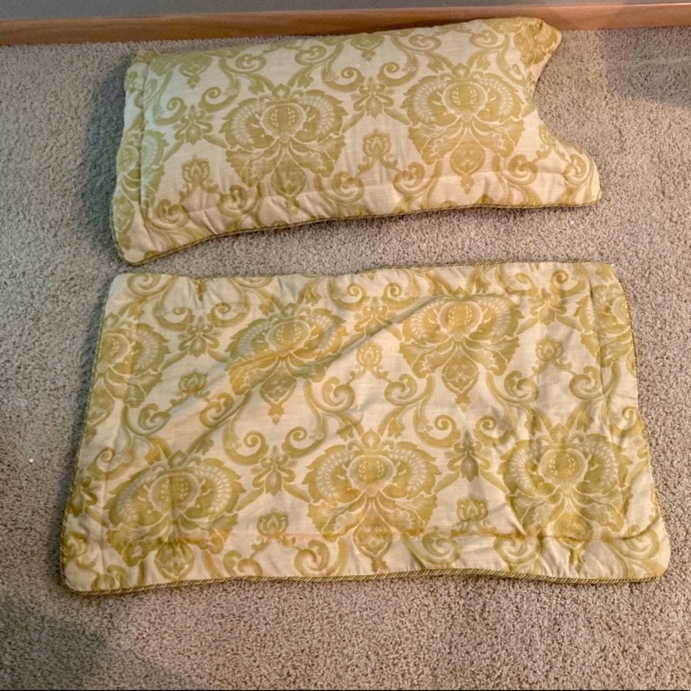 2 Long Gold Pillowcases (20” x 36”)